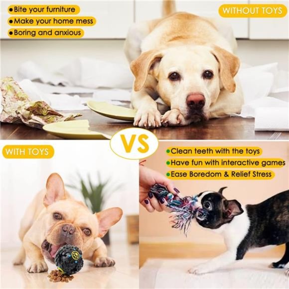 Dog Puppy Toys, Puppy Chew Toys for Fun and Teeth Cleaning, Dog Squeak Toys - Picture 4 of 7